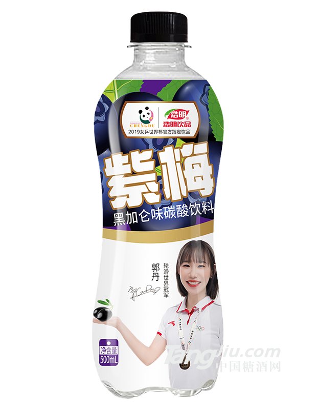紫梅黑加仑味碳酸饮料500ml